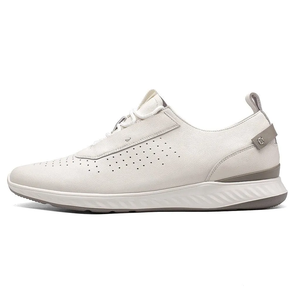 6CM / 2.36 Inches CMR CHAMARIPA Men's White Leather Casual Sneakers- Perfect for Sports and Everyday Wear