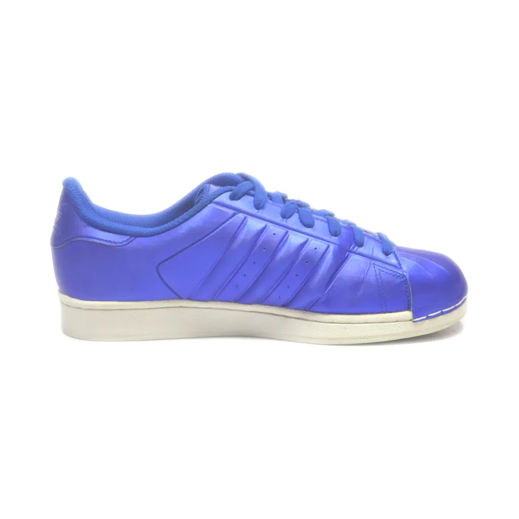 Adidas Superstar Low-Top Sneakers Fabric Blue Colour For Men