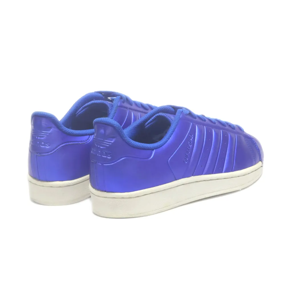 Adidas Superstar Low-Top Sneakers Fabric Blue Colour For Men