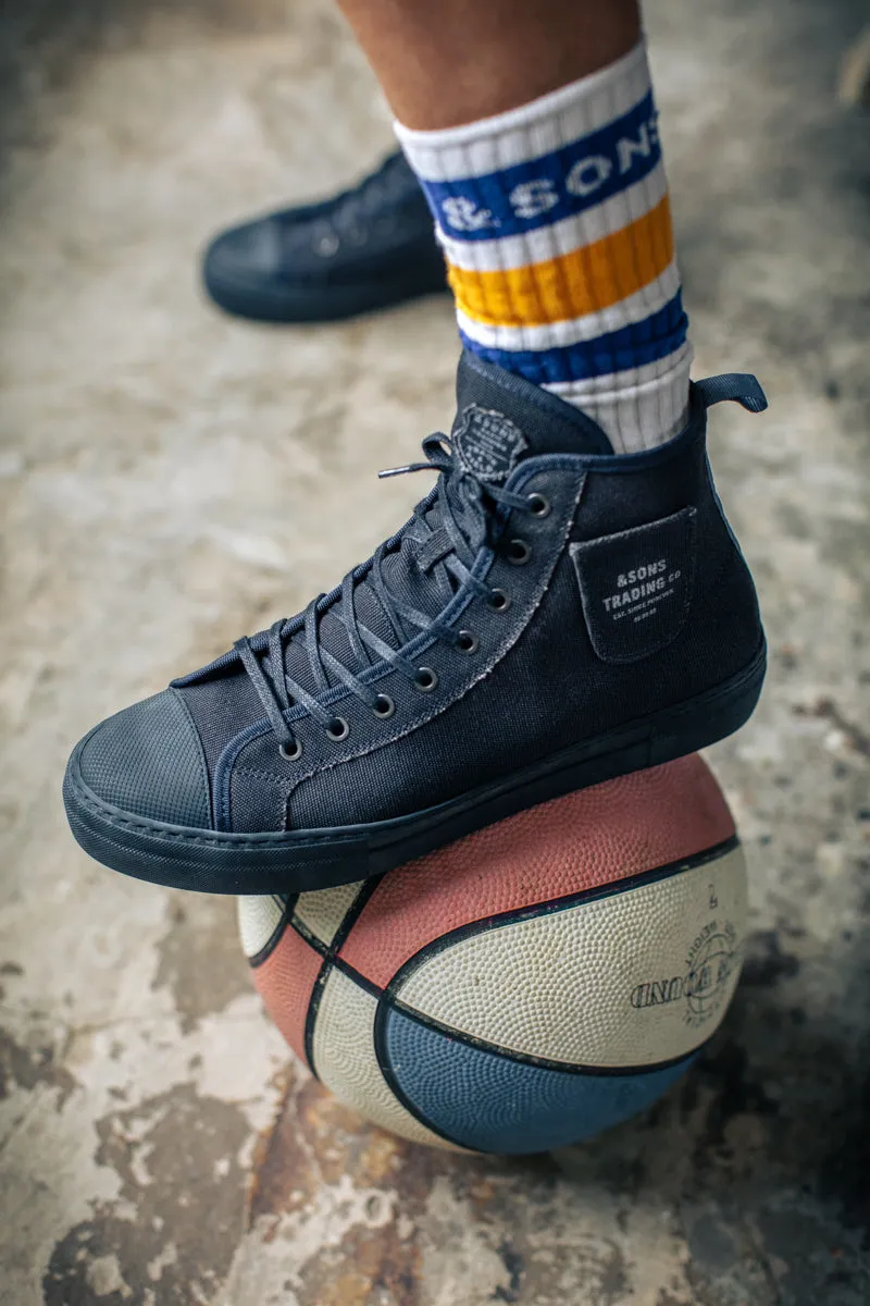 &SONS Baseline Basketball High Top Navy