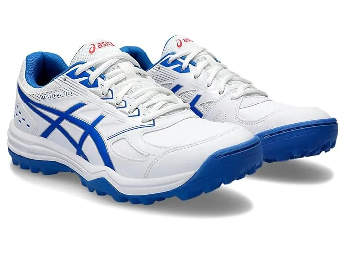 Asics Gel Lethal Field White/Tuna Blue Cricket Rubber Spike Shoes