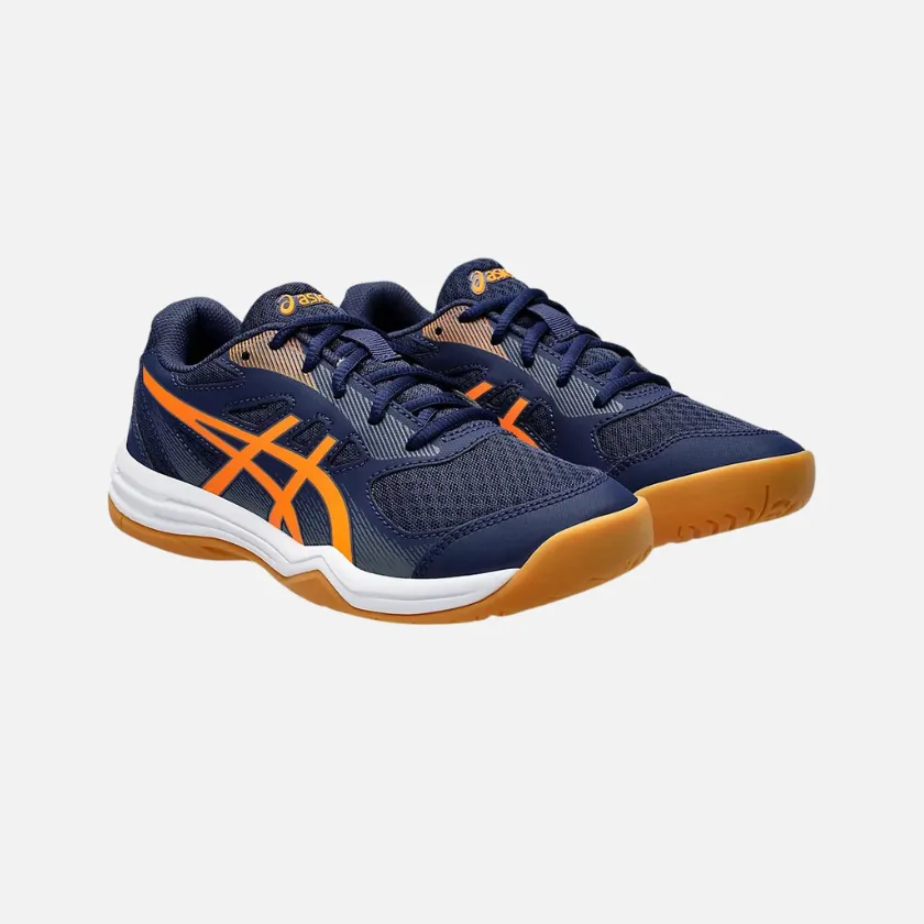 Asics Upcourt 5 Grade School Kids Shoes -Peacoat/Shocking Orange