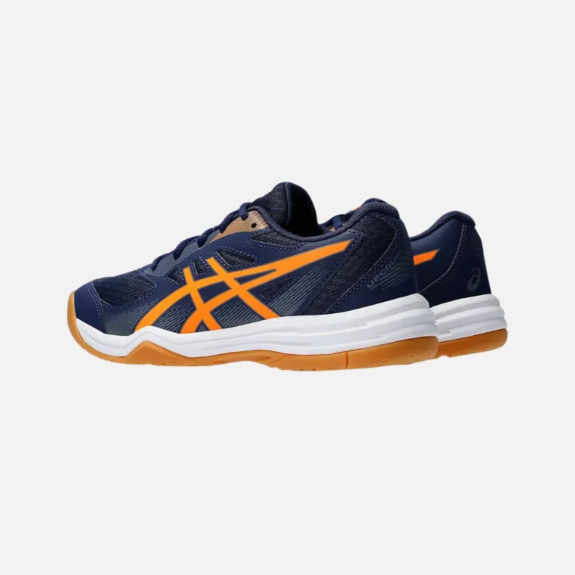 Asics Upcourt 5 Grade School Kids Shoes -Peacoat/Shocking Orange