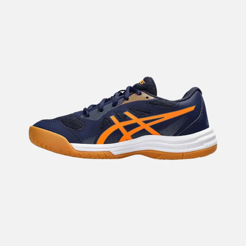 Asics Upcourt 5 Grade School Kids Shoes -Peacoat/Shocking Orange