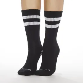 Be Strong Crew Grip Socks - Black (Barre / Pilates)