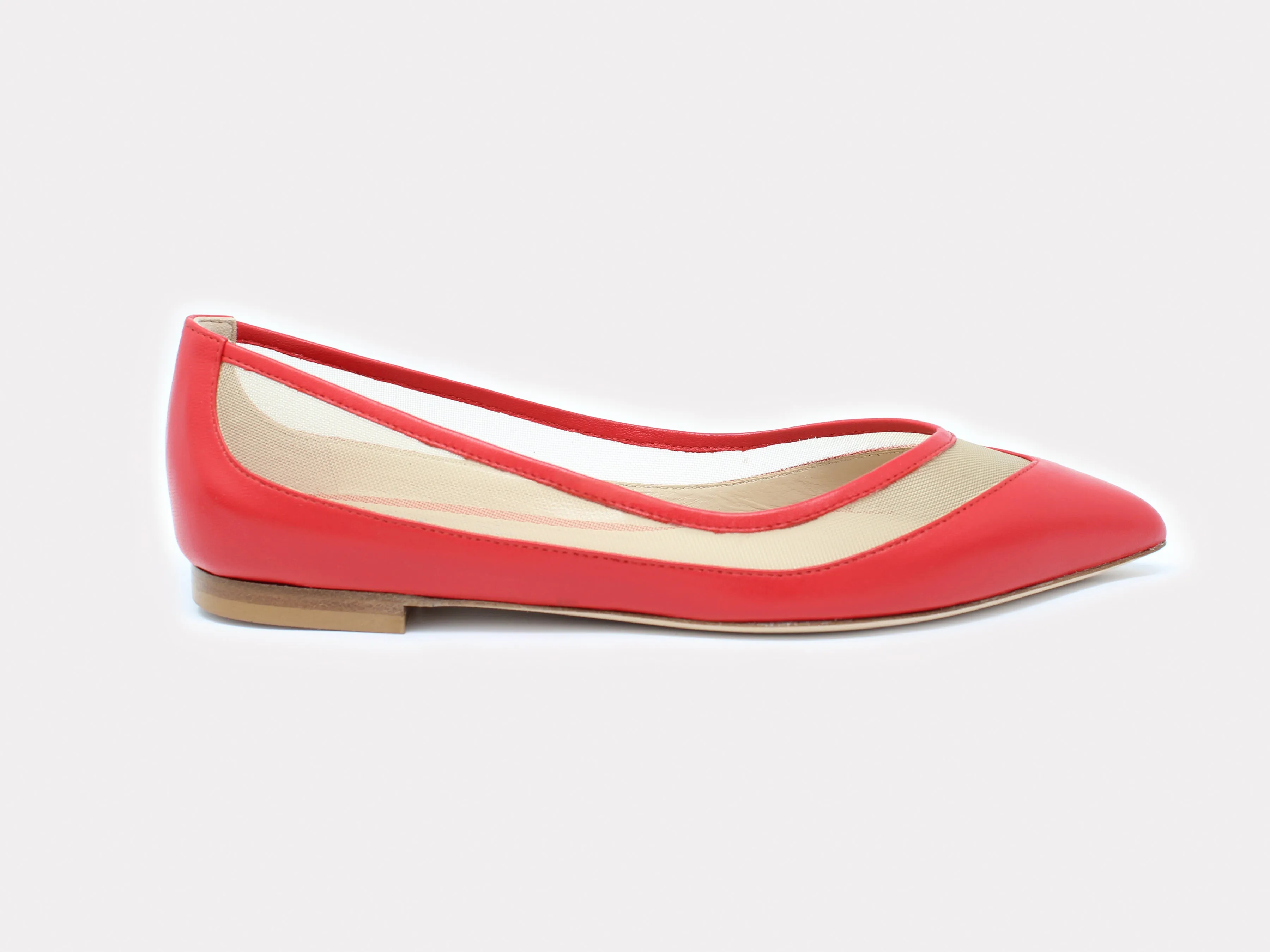 Brera Nappa Rossa Flats