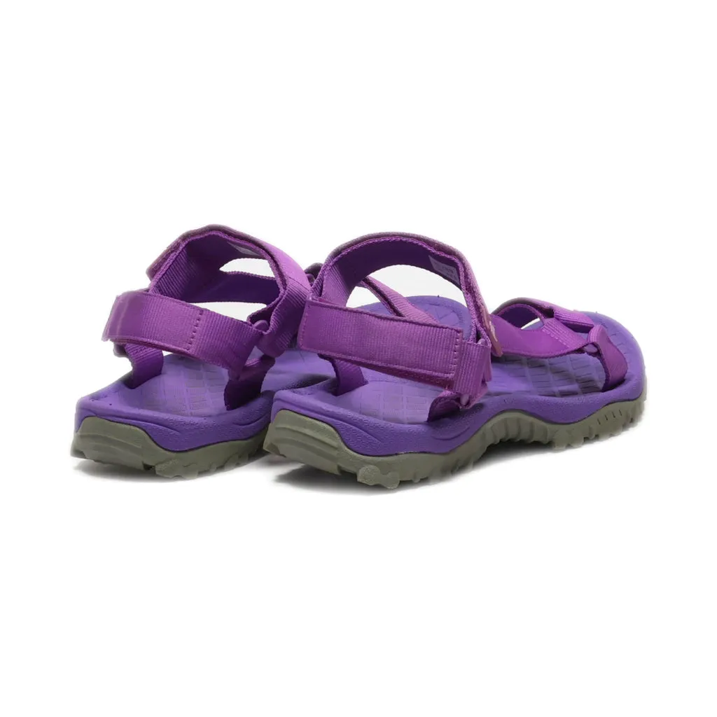 Camel Crown Flat Sandals Leather Purple Colour For Women