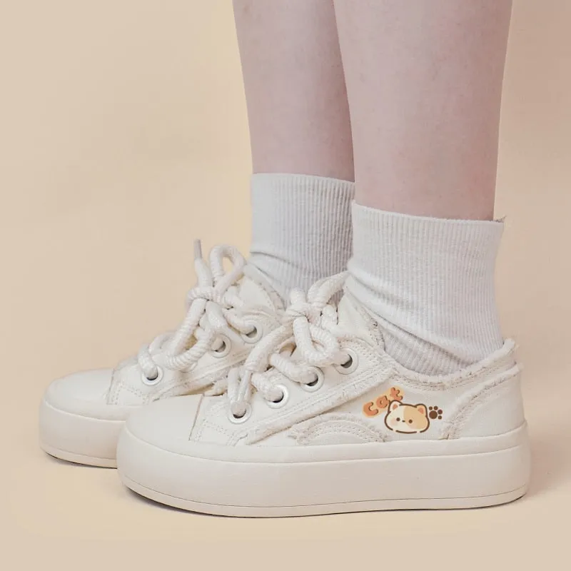 Casual Cat Canvas Sneakers