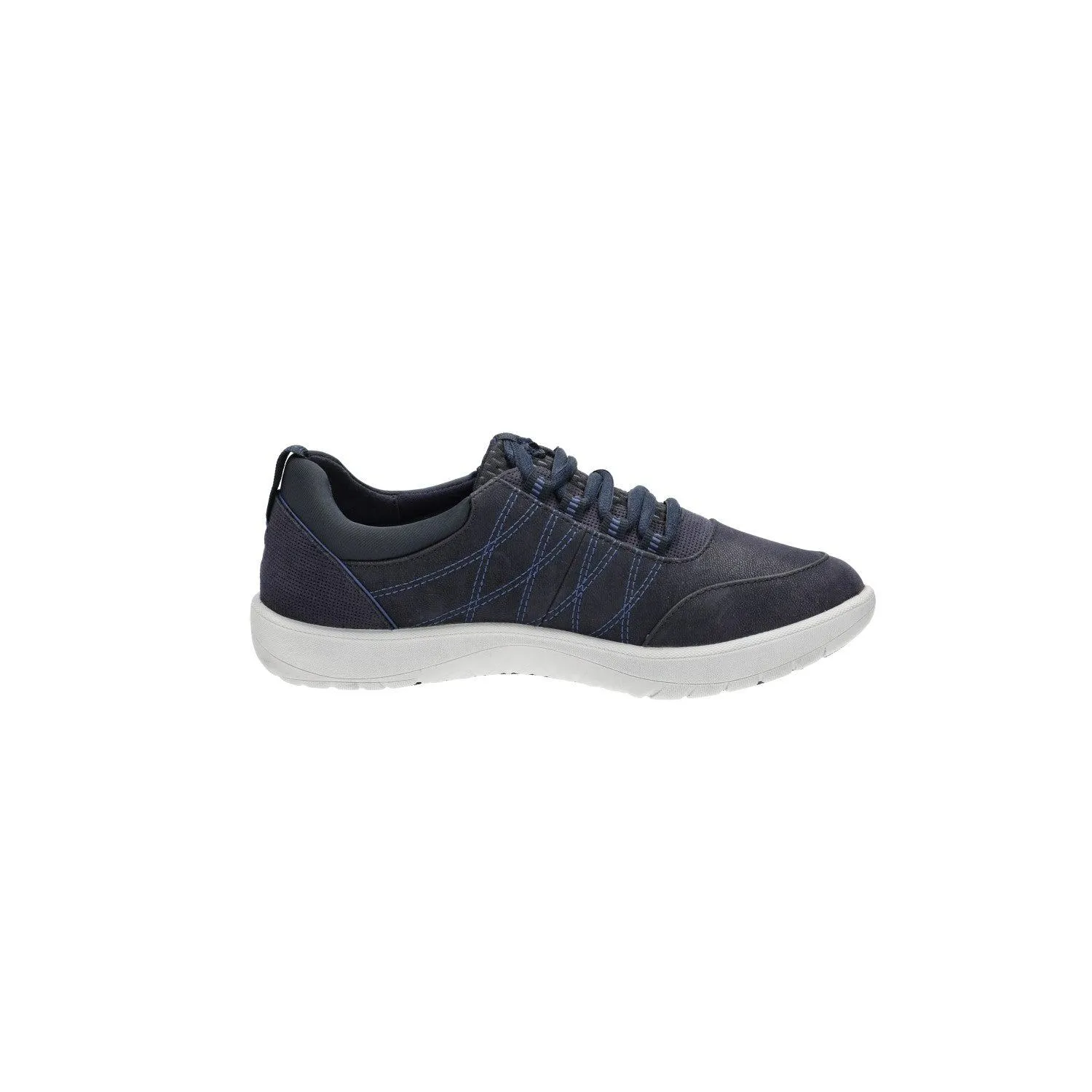 Clarks Laceup Lifestyle Low-Top Sneakers Leather Blue Colour For Women