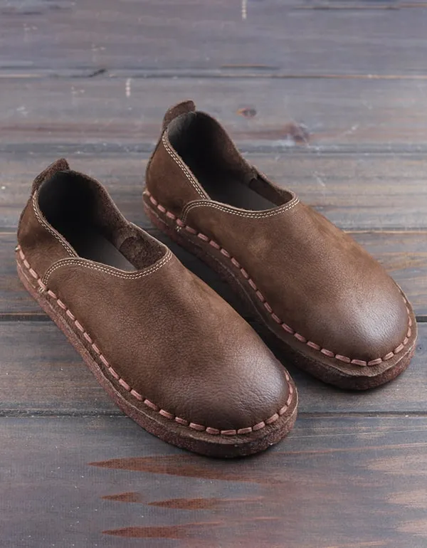 Comfortable Soft Leather Handmade Retro Shoes 35-45