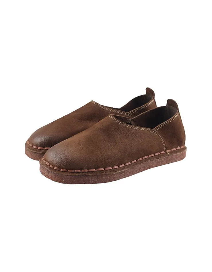 Comfortable Soft Leather Handmade Retro Shoes 35-45