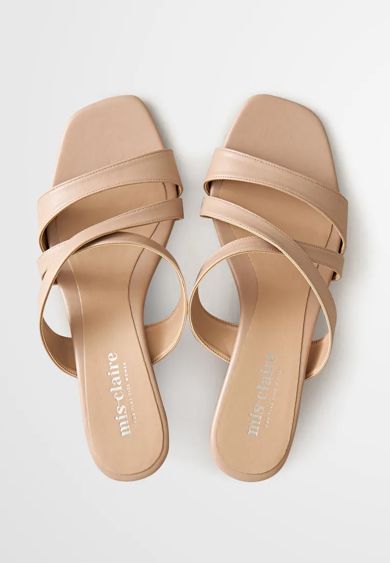 Connor Criss Cross Strappy Sandals - Nude