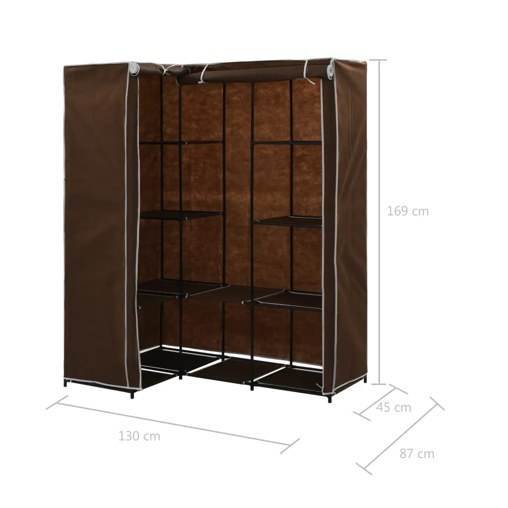 Corner Wardrobe Brown 130x87x169 cm