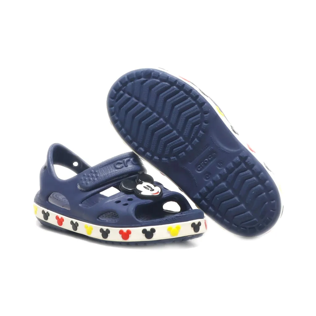 Crocs Navy Kids' Crocs Fun Lab Crocband Ii Disney Mickey Mouse Flat Sandals Rubber Blue Colour For Kids