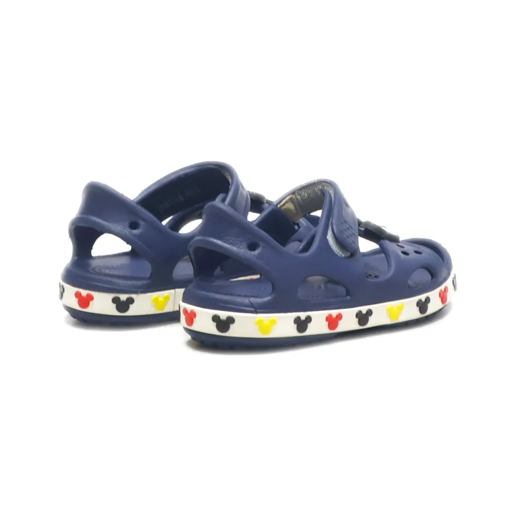 Crocs Navy Kids' Crocs Fun Lab Crocband Ii Disney Mickey Mouse Flat Sandals Rubber Blue Colour For Kids