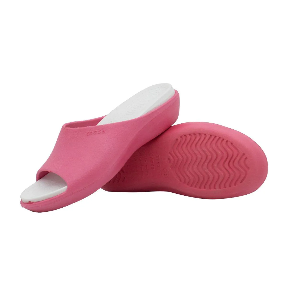 Cross Slide Sandals Sliders Rubber Pink Colour For Women