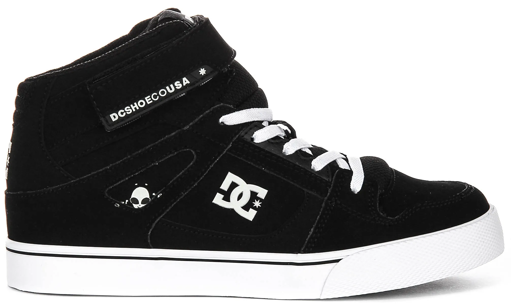 Dc Shoes Pure High-Top In Black White For Youth