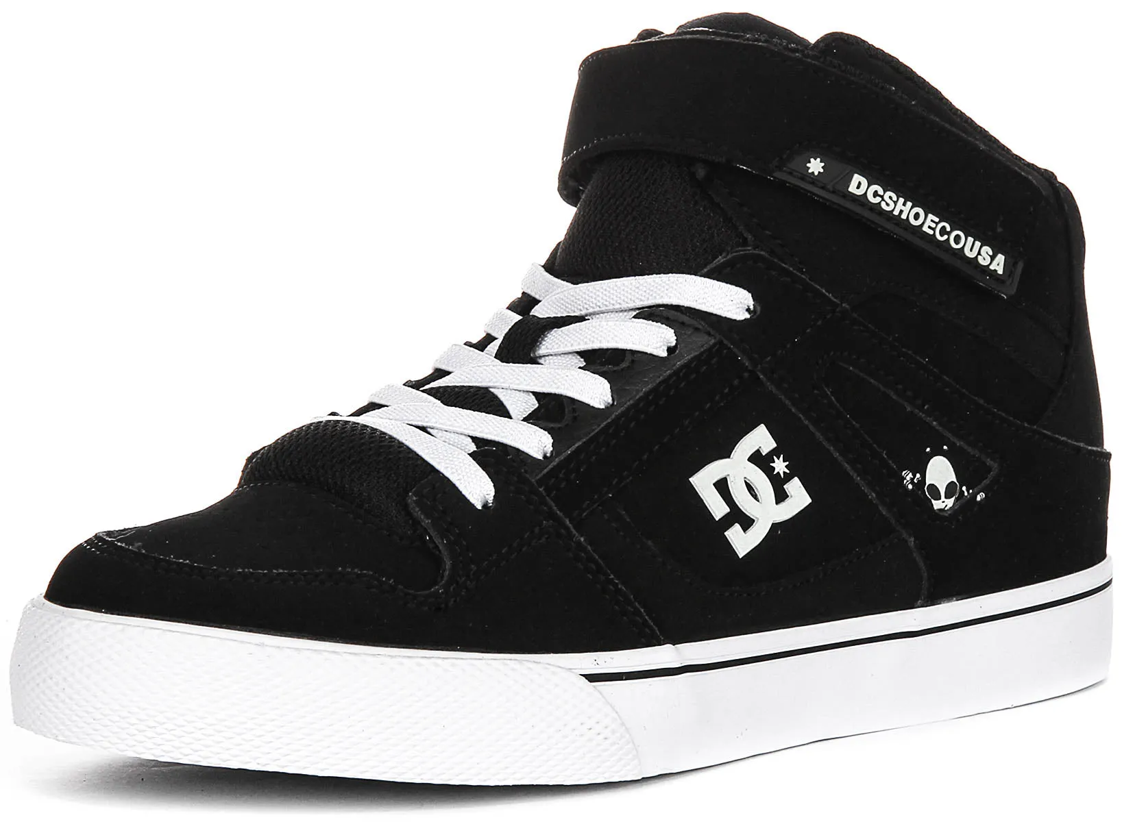 Dc Shoes Pure High-Top In Black White For Youth