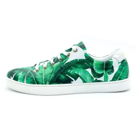 Dolce & Gabbana Low-Top Sneakers Leather Green Colour For Women