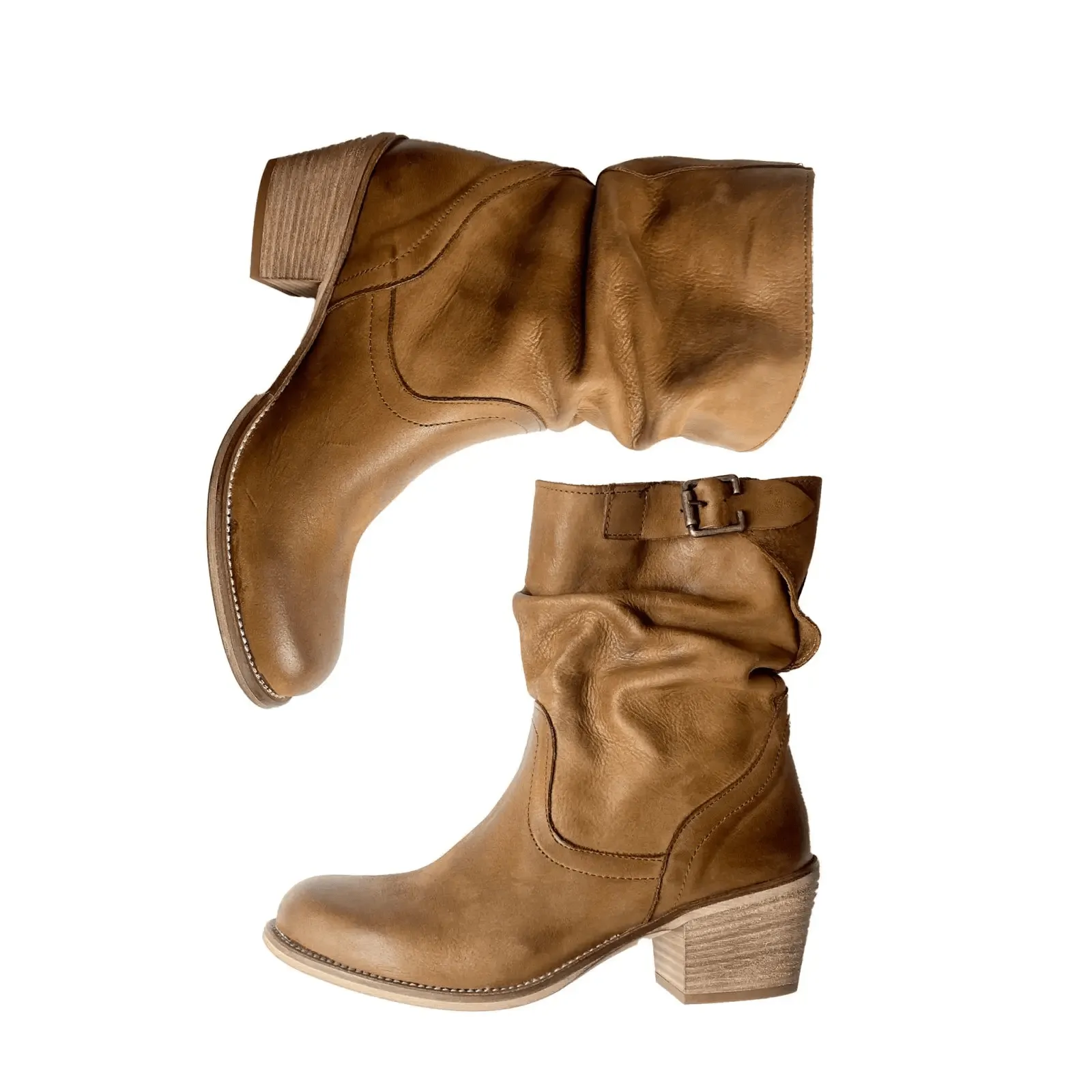 Eccellenza Donna Michi Nubuck Leather Heel Ankle Boots - Taupe