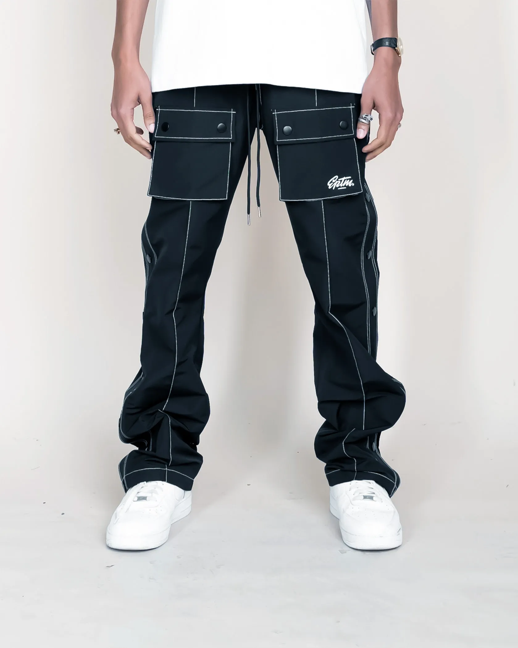 EPTM CENTRAL SNAP PANTS - BLACK