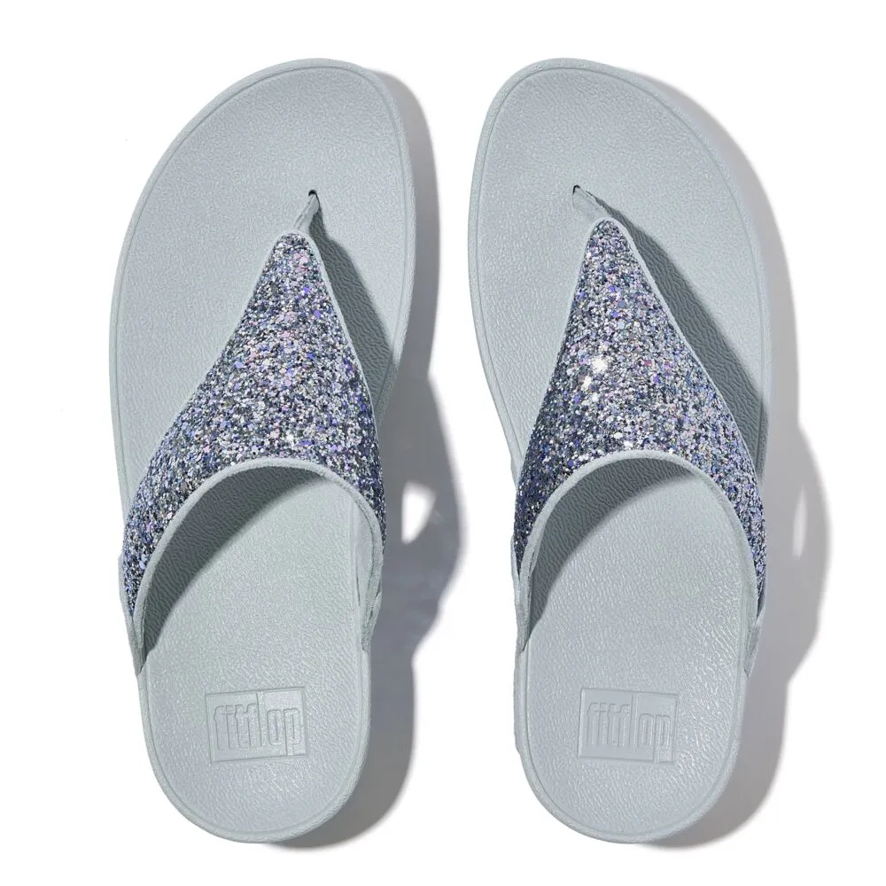 FitFlop Lulu Multi Tonal Glitter Sandals - Quiet Blue