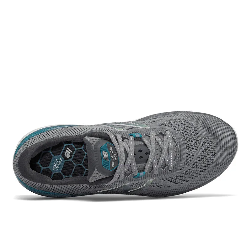 Fresh Foam More v2 - Gunmetal Grey with White and Teal - Men's