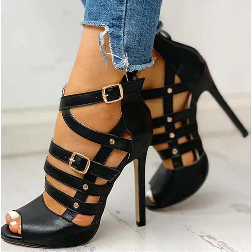 Funki Buys | Shoes | Women's Strappy Roman Stiletto Sandals