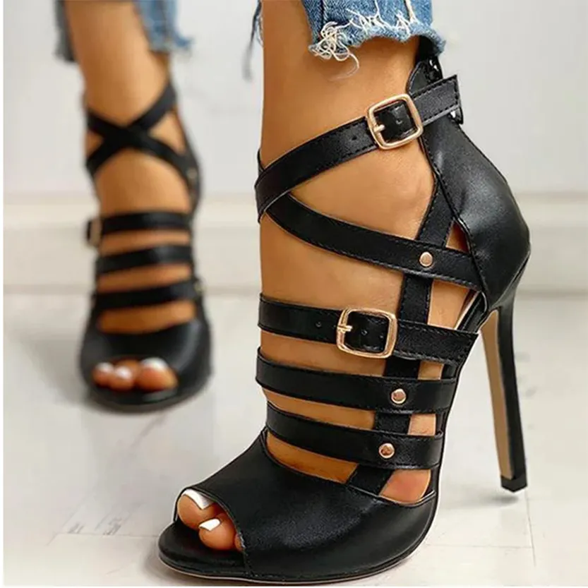 Funki Buys | Shoes | Women's Strappy Roman Stiletto Sandals