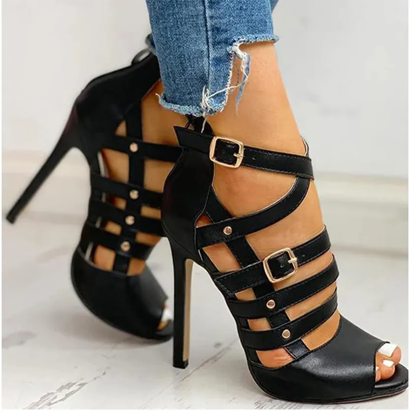 Funki Buys | Shoes | Women's Strappy Roman Stiletto Sandals