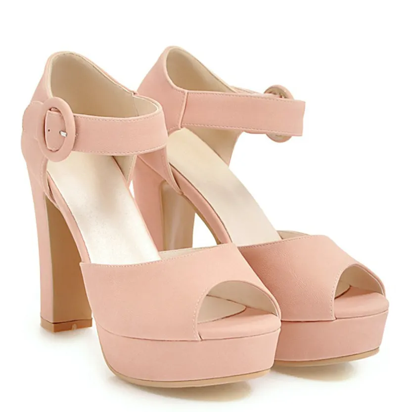 Funki Buys | Shoes | Women's Super High Chunky Heel Sandals