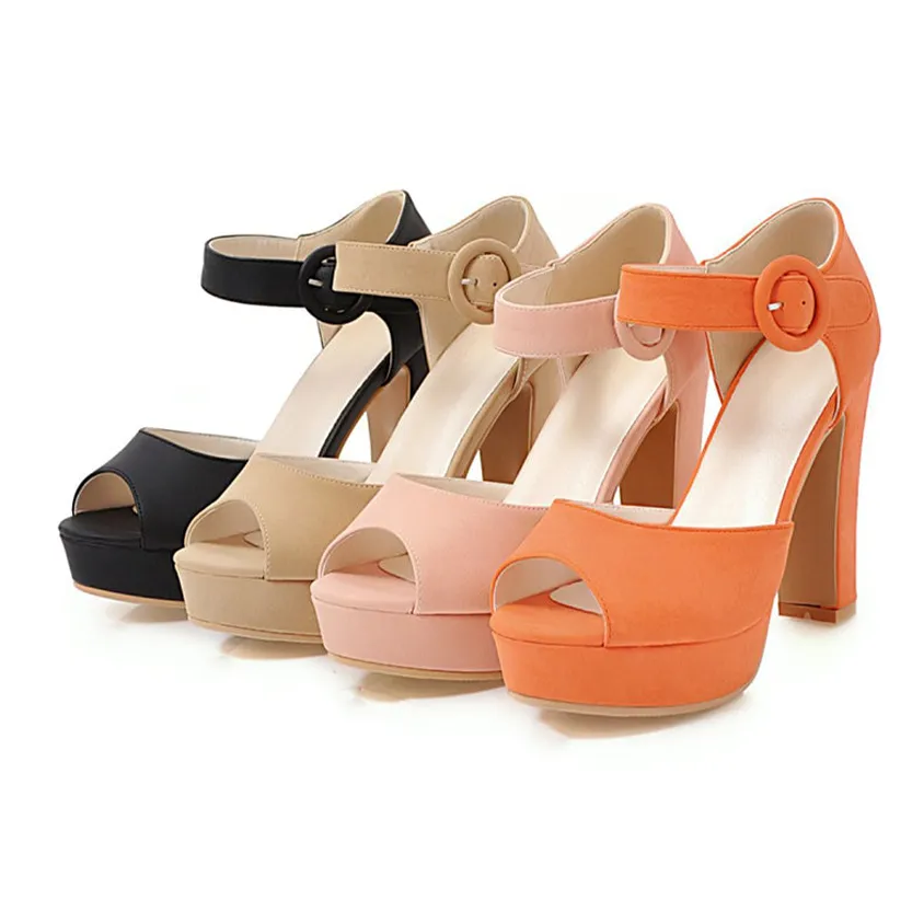 Funki Buys | Shoes | Women's Super High Chunky Heel Sandals