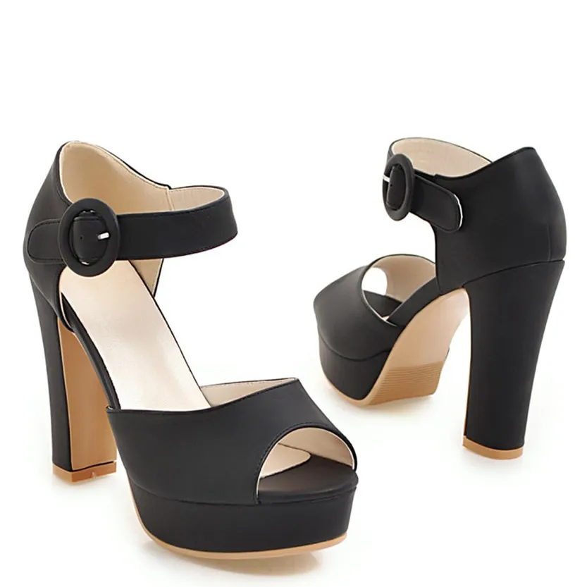 Funki Buys | Shoes | Women's Super High Chunky Heel Sandals