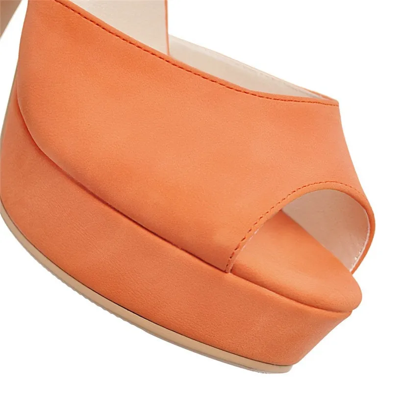 Funki Buys | Shoes | Women's Super High Chunky Heel Sandals