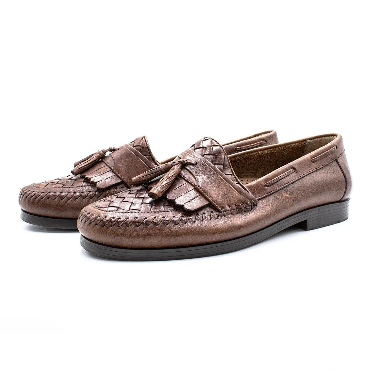 George On Formal Slip Ons Leather Brown Colour For Men