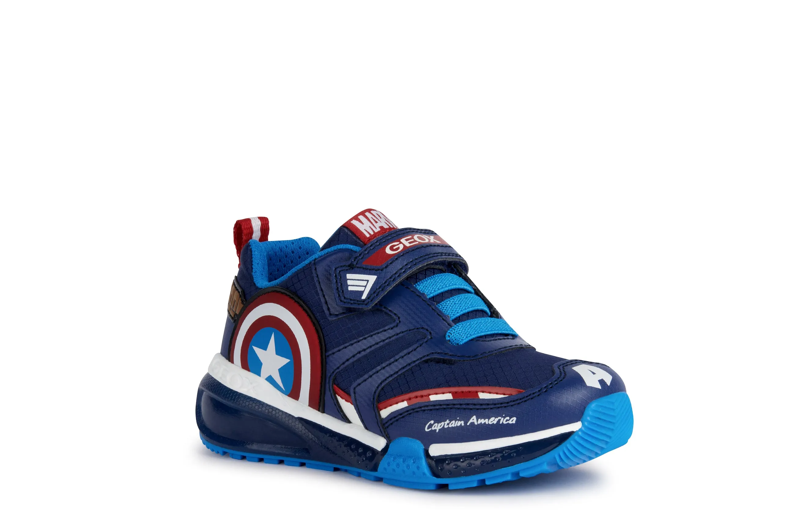 Geox Bayonyc Captain America Boys Navy/Red Lights MarvelTrainer