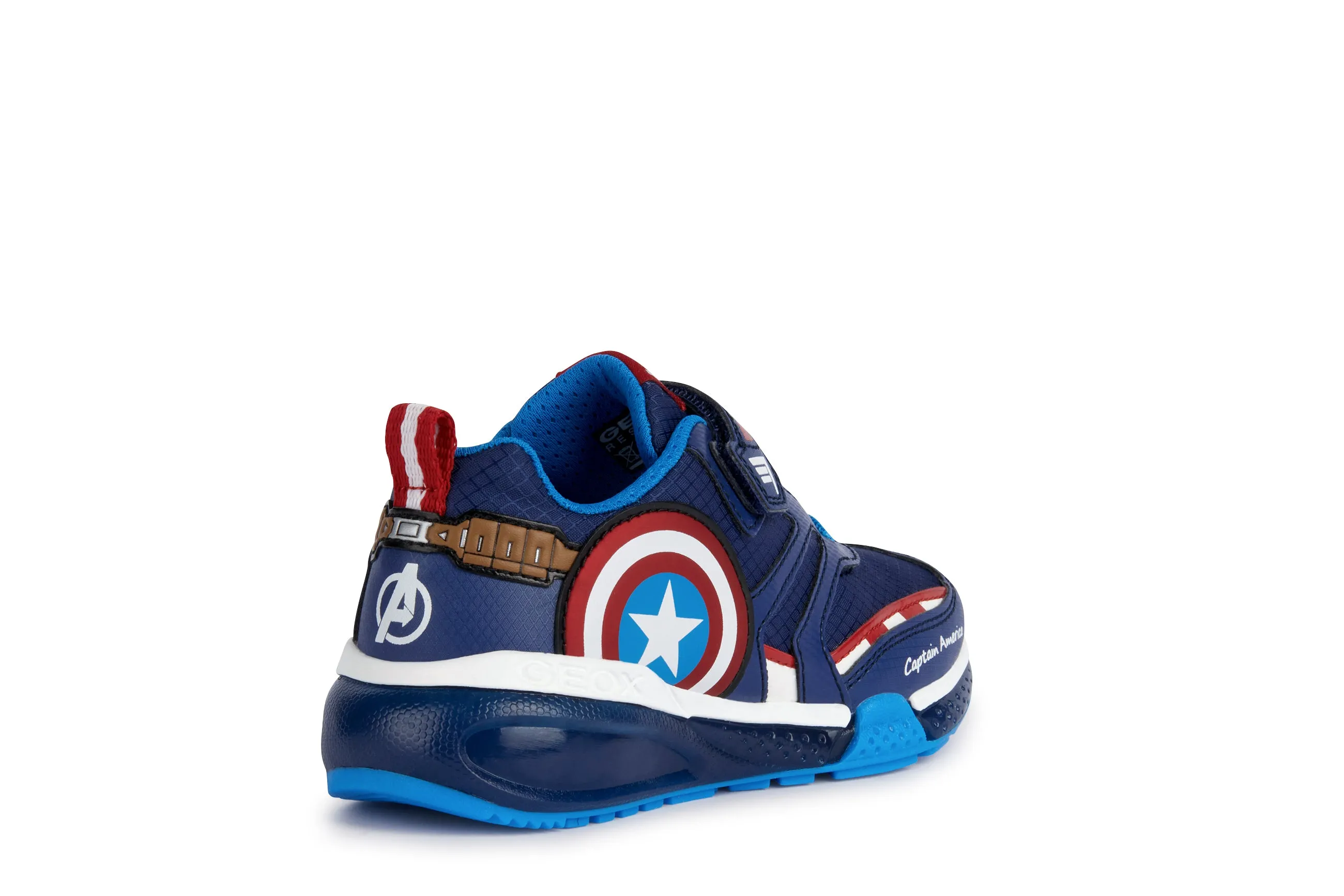 Geox Bayonyc Captain America Boys Navy/Red Lights MarvelTrainer