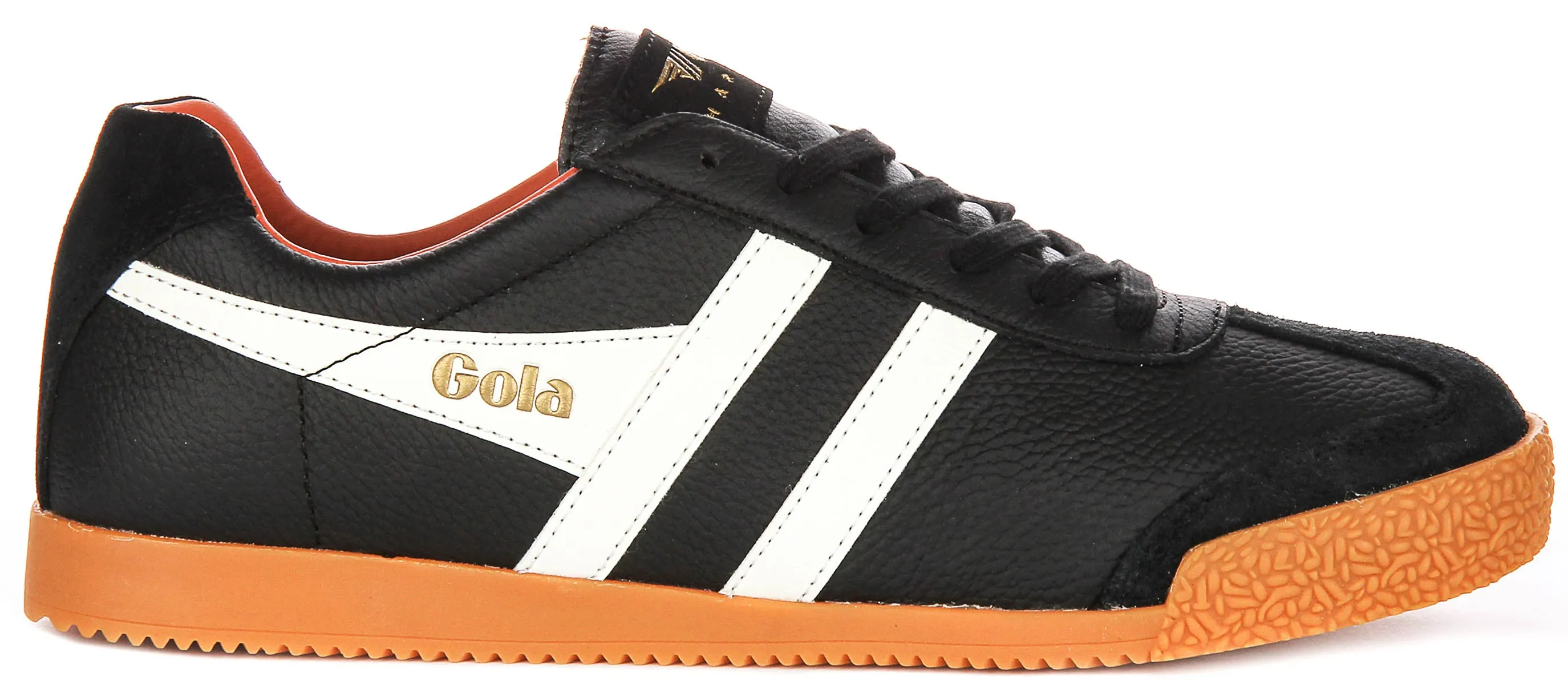 Gola Classics Harrier Leather In Black White For Men