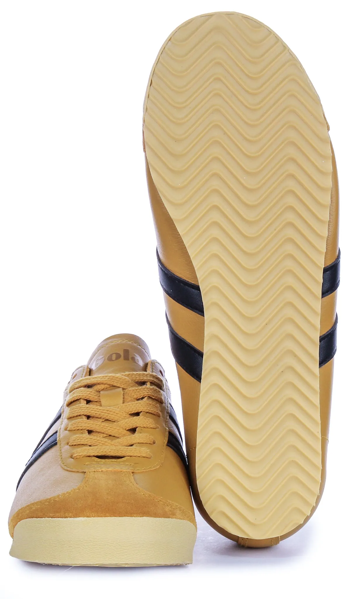 Gola Classics Race Leather In Yellow Black For Women