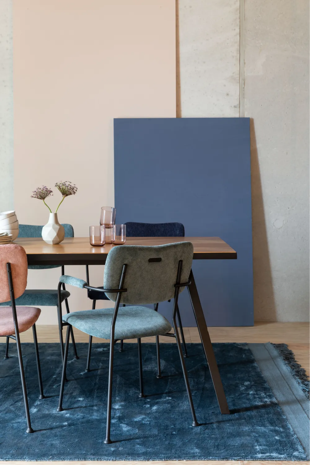 Gray Blue Dining Armchairs (2) | Zuiver Benson