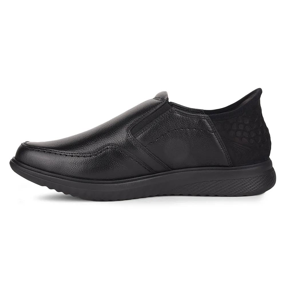 Healers Black Formal Mocassin Shoes For Men UVI-25 By Liberty