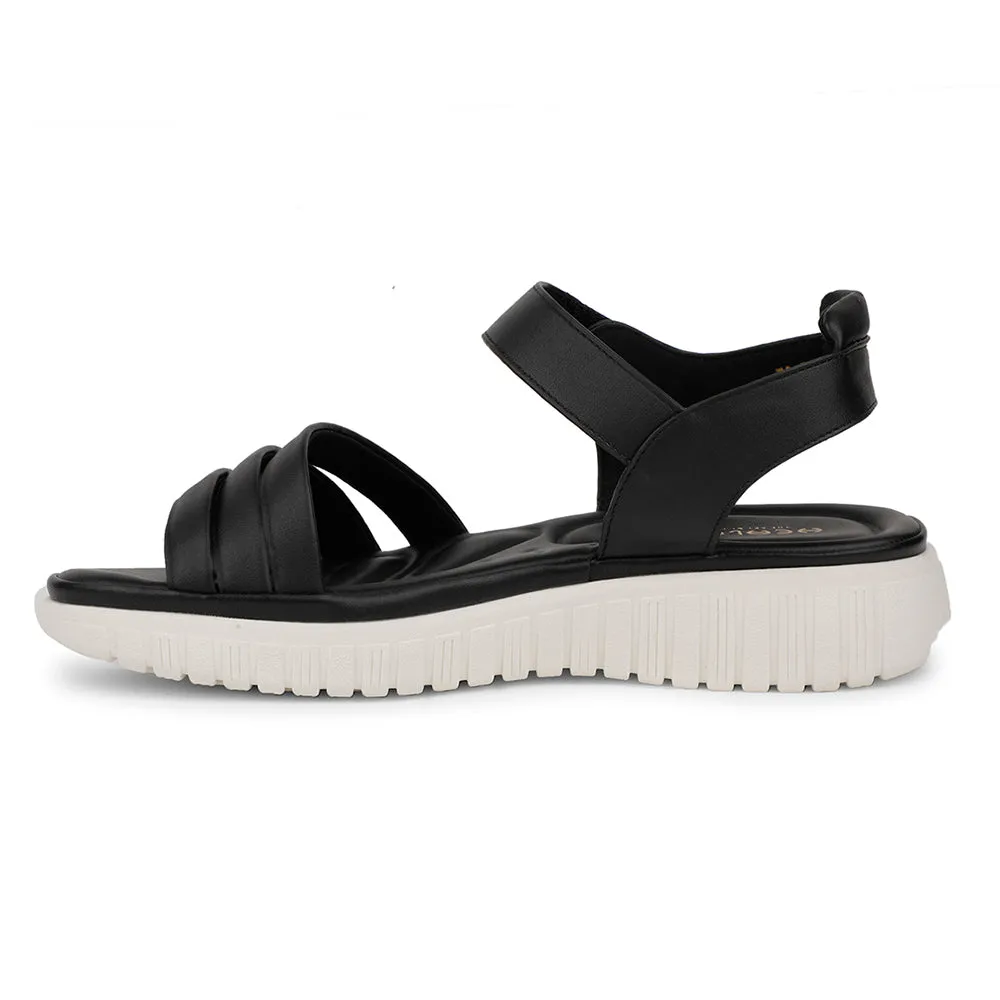 Healers Casual Black Sandal For Women ZQ-RN-L66 By Liberty