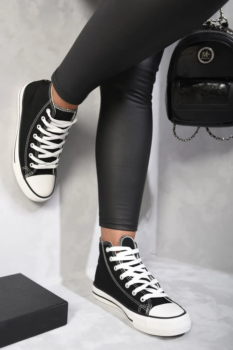 High Top Lace Up Trainers