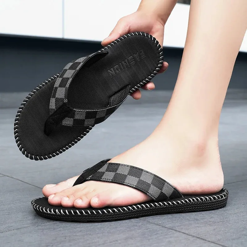 Hnzxzm New Fashion Casual Men's Slippers Summer Shoes Shoes Anti-slip Skateboard Sandals Summer Men's Slippers Beach Water Shoes