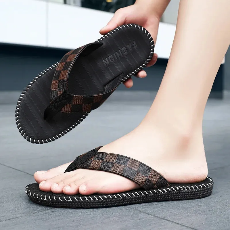 Hnzxzm New Fashion Casual Men's Slippers Summer Shoes Shoes Anti-slip Skateboard Sandals Summer Men's Slippers Beach Water Shoes