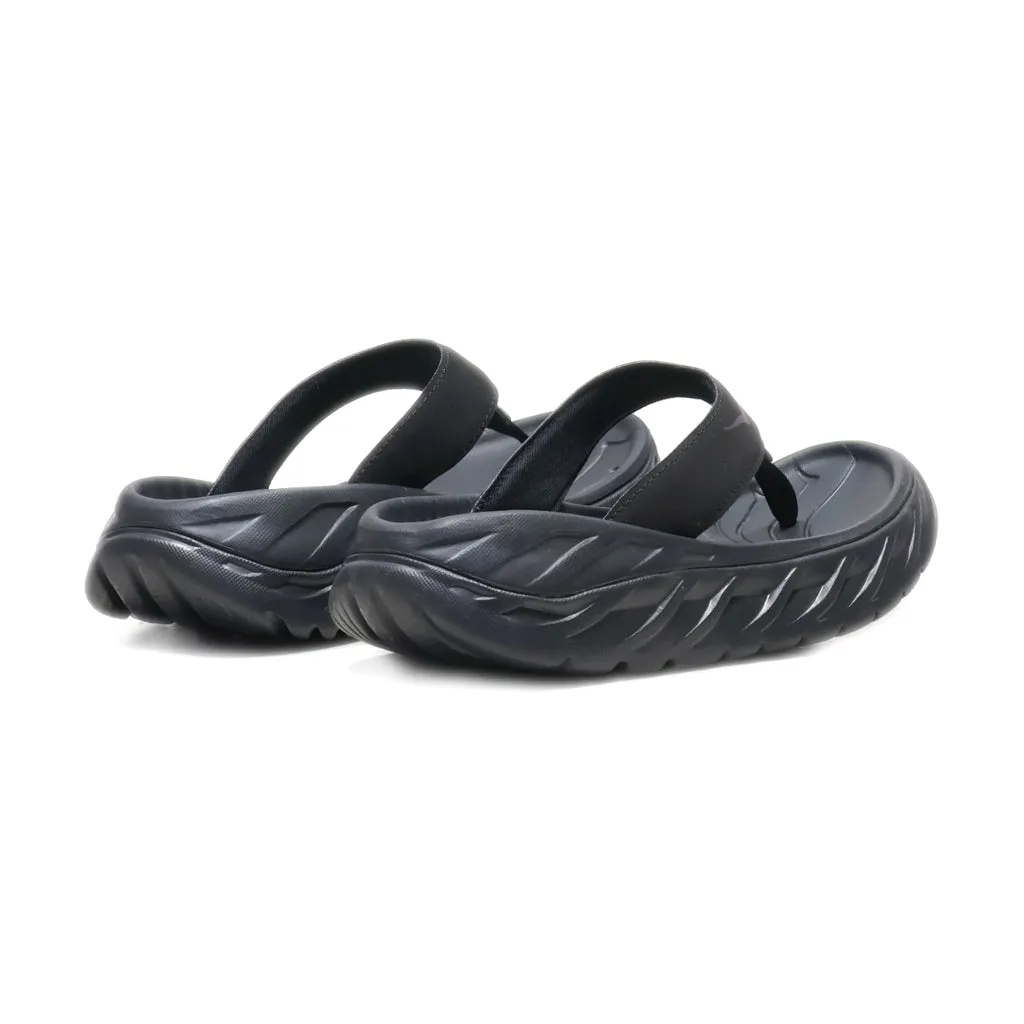 Hoka Flip Flops Rubber Black Colour For Men