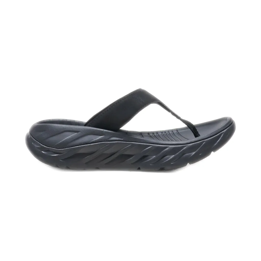 Hoka Flip Flops Rubber Black Colour For Men