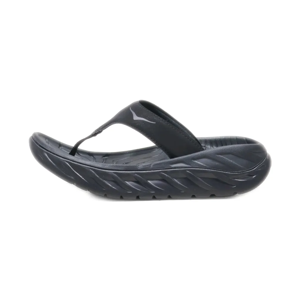 Hoka Flip Flops Rubber Black Colour For Men