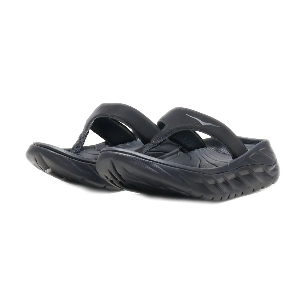 Hoka Flip Flops Rubber Black Colour For Men