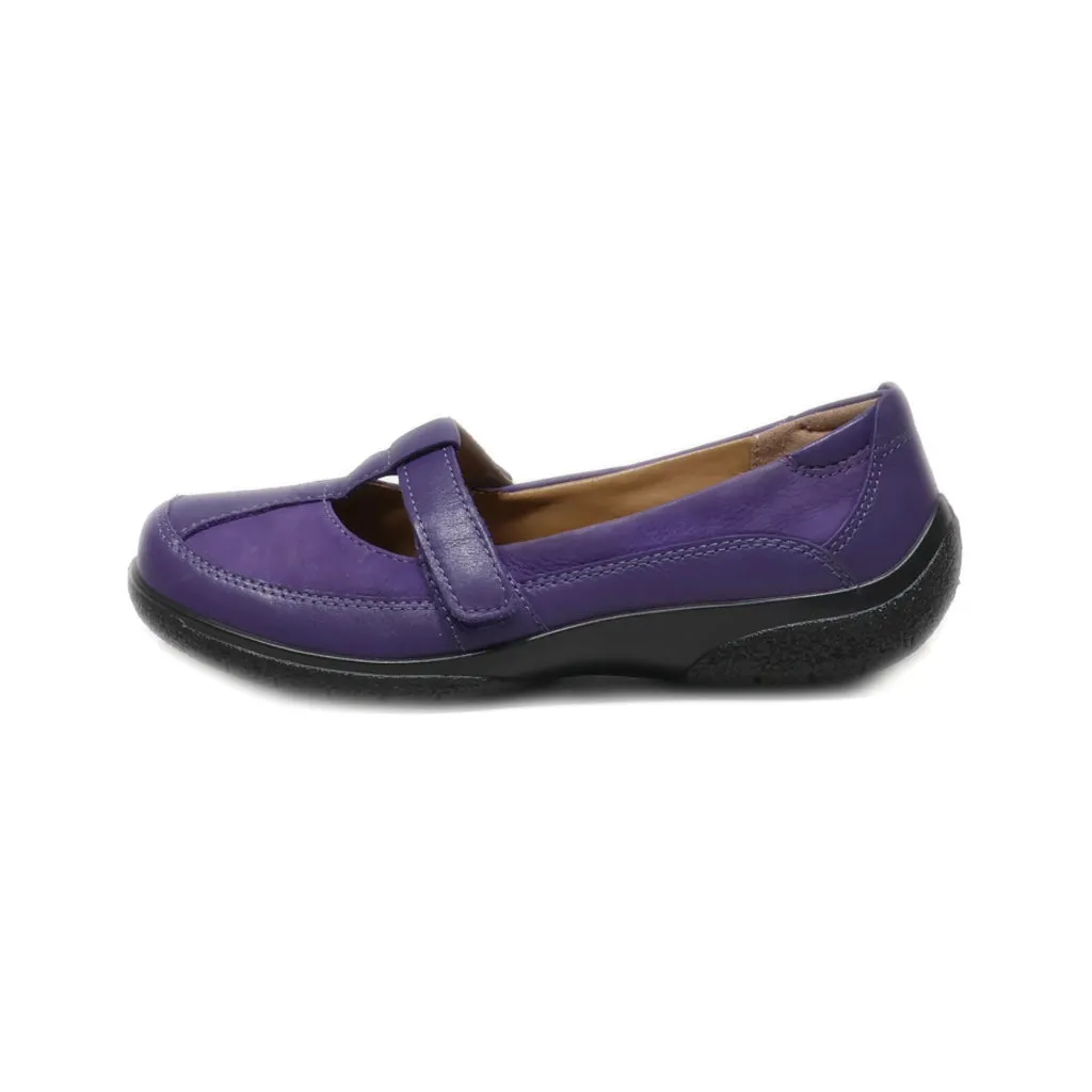 Hotter Dolce Slip Ons Leather Purple Colour For Women